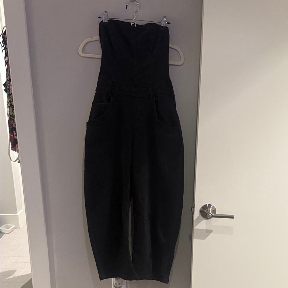 Black Strapless Jumpsuit